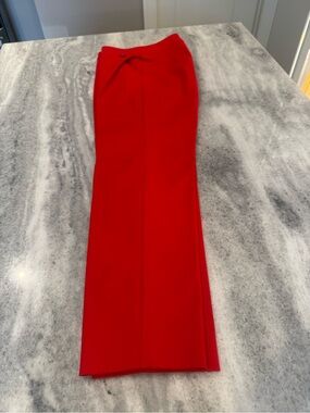St. John Vibrant Red Cropped Emma Pants